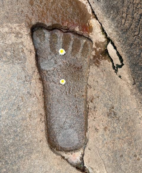 Divine Foot Print of Sita - Believed that this footprint is of Mata Sita - Lepakshi Temple