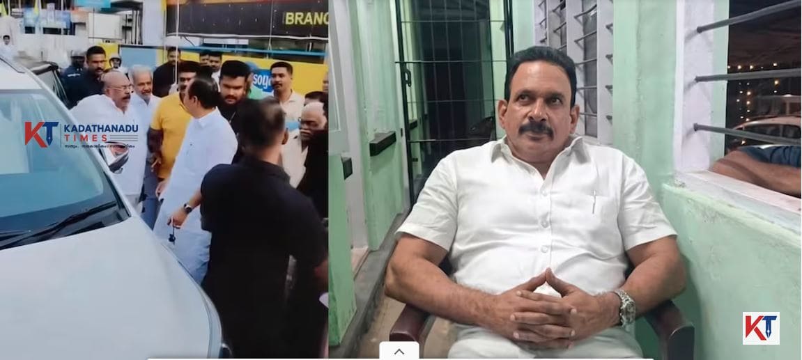 1. മുഖ്യമന്ത്രി വി.ഡി. സതീശന്റെ വാഹനം തടഞ്ഞ് ചേന്തി അനിലിന്റെ നേതൃത്വത്തിലുള്ള സംഘം തർക്കത്തിൽ ഏർപ്പെടുന്നു. 2. മുഖ്യമന്ത്രിയുടെ വാഹനം തടഞ്ഞ കേസിൽ ചേന്തി അനിലിനെ ശ്രീകാര്യം പോലീസ് അറസ്റ്റ് ചെയ്തപ്പോൾ.