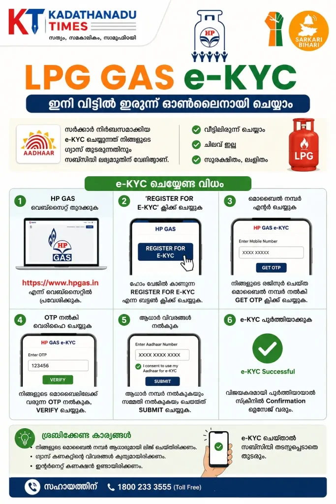 e-kyc-for gas agency, do it from mobile